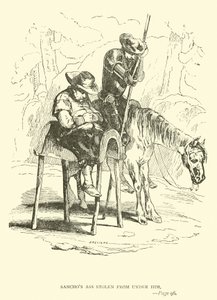 El asno de Sancho robado de debajo de él